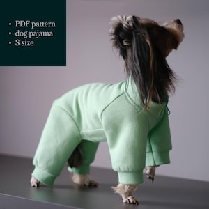 S Hunde Pyjamas Schnittmuster: Einfache PDF Anleitung für einen Jumpsuit für kleinen Hund