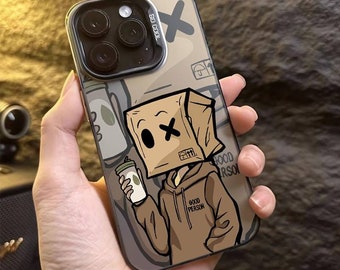 Funda Carton Man para iPhone 15, 15Plus, 15Pro, 15ProMax/ 14, 14Plus, 14Pro, 14ProMax/ 13, 13Pro, 13ProMax/ 12, 12Pro, 12ProMax/ 11, 11, 11Pro