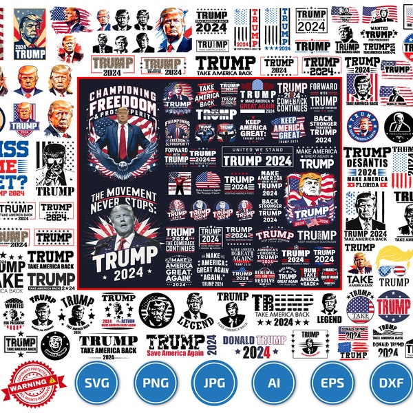 Trump 2024 Svg png Huge Bundle, Donald Trump Svg, Trump Svg, Presidential Election, Trump Flag Svg, Mean Tweets Svg, Trump Cricut, Trump 47