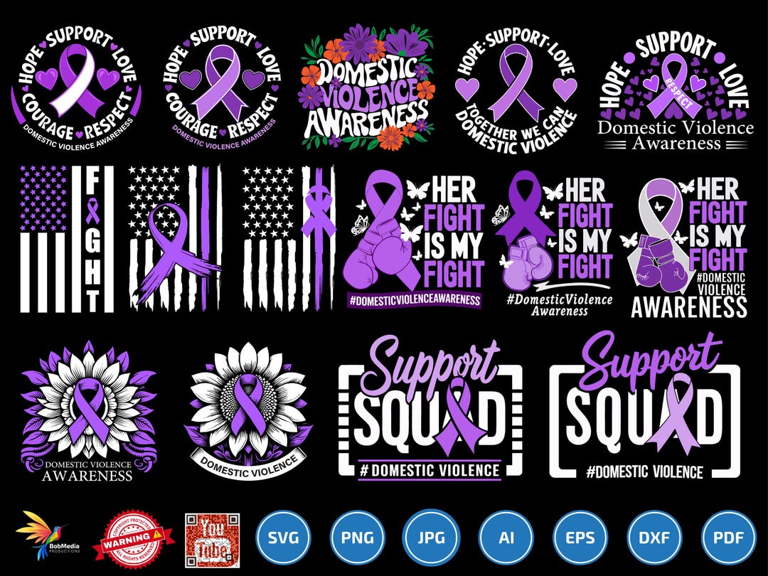 Domestic Violence Awareness SVG Png Bundle, Domestic Violence Day Svg ...
