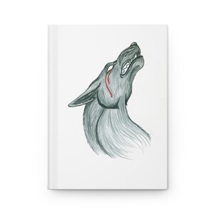 Wolf Hardcover Journal, Matte Finish Notebook, Unique Gift for Nature Lovers, Animal Enthusiasts, Wildlife Theme Diary, Wolf Notepad