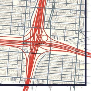 Judge Harry Pregerson Metal Print: Los Angeles Map Art, Los Angeles Map Print, Los Angeles Art Print, Contemporary Art, Urban Art