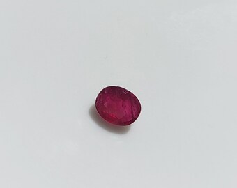 Genuine Ruby, 0.84ct, Oval 6.5 x 5mm