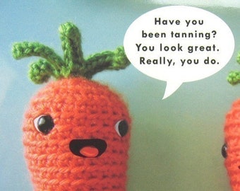 Carrot Conversation - Blank greeting card - note card