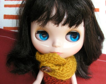 Wool Cowl Sweater Dress for Blythe
