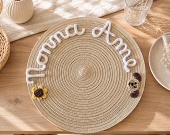 Tovaglietta 38 cm personalizzata con nome e decori -  idea regalo originale