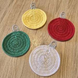 Easy Crochet Pattern PDF – Christmas Coaster or Tree Ornament – Christmas Decoration – English Instructions