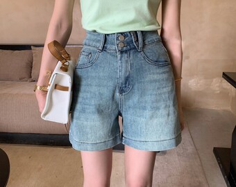 Denim Shorts, Minimalistische Jeans, Blue Jeans