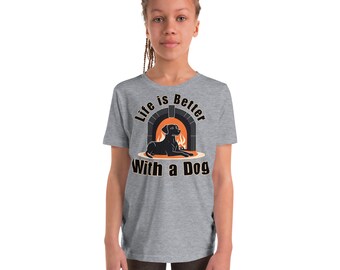 Life is Better With a Dog Youth Short Sleeve