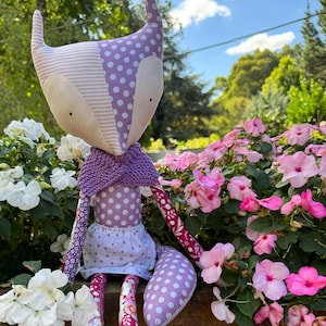 Tilda Patch Fox ~ Handmade Toy ~ Children&#39;s Toy ~ Soft Toy