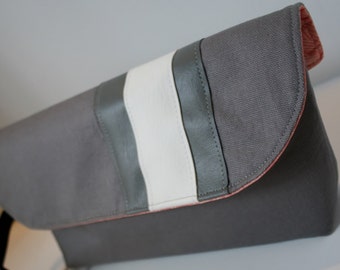 Grau Stoff Armband Geldbörse, Armband Clutch Tasche, handgemachte Stoff Armband, iPhone Armband, Catey Tasche