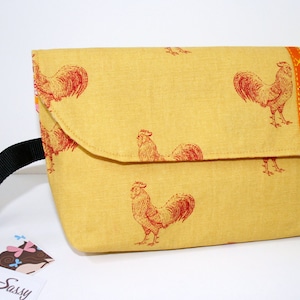 Schoudertasje portemonnee, schoudertasje Clutch tas, handgemaakte stof schoudertasje, catey tas