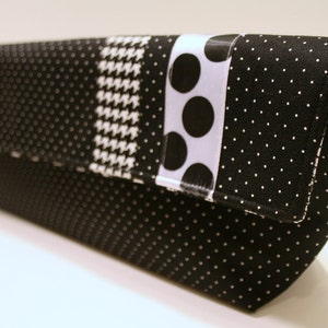 Bolso clutch de noche negro, bolso clutch único, bolso clutch de tela, clutch nocturno para niñas, bolso clutch - Alexis Clutch