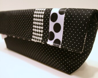 Schwarze Abend Clutch Tasche, einzigartige Clutch Tasche, Stoff Clutch Geldbörse, Girls Night Out Clutch, Clutch Geldbörse - Alexis Clutch