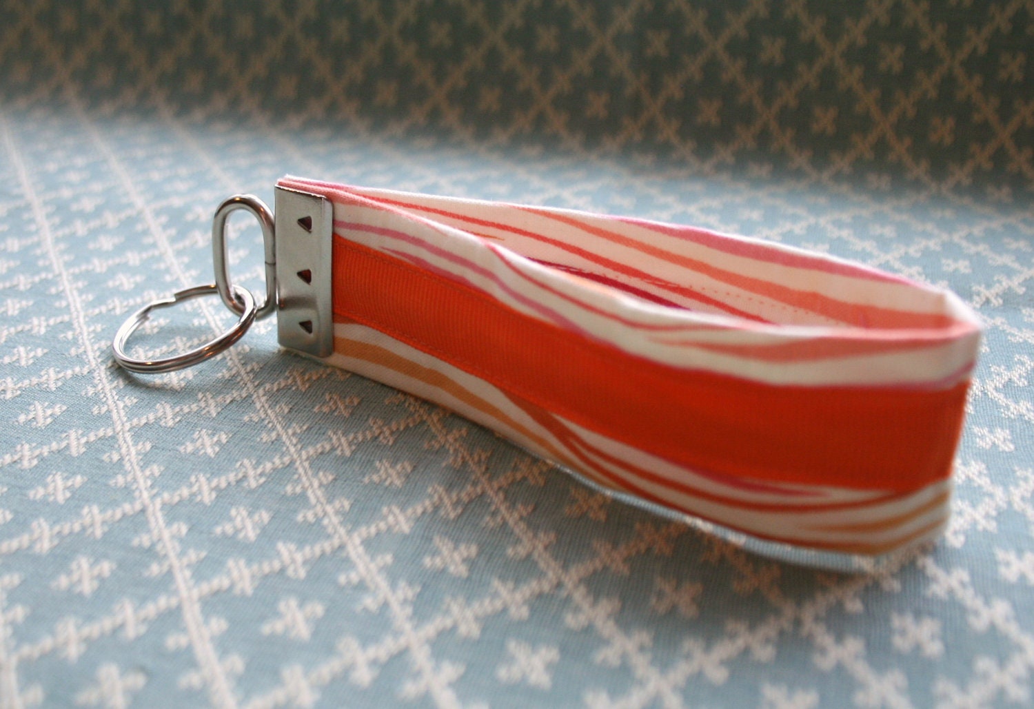 Fabric Key Chain, Wristlet Key Fob, Ribbon Keychain - Etsy