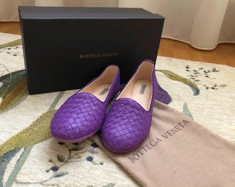 Baletki damskie Bottega Veneta, skóra pleciona, rozmiar 37/23,5, Włochy, NOWE