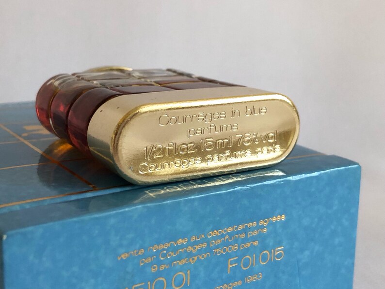 Parfum Courreges Courreges in blauw, 15 ml, VINTAGE afbeelding 10