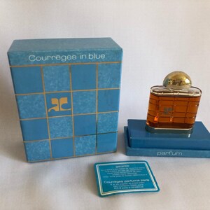 Parfum Courreges Courreges in blauw, 15 ml, VINTAGE afbeelding 2