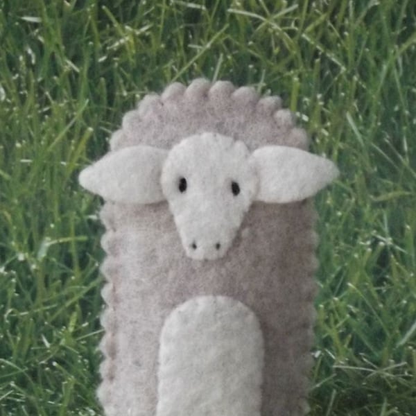 Sheep Finger Puppet - Select a Color - Felt Sheep Puppet - Felt Farm Animal Finger Puppet - Felt Animal Finger Puppet Lamb