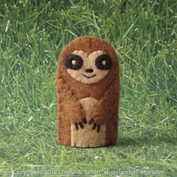 sloth finger puppet