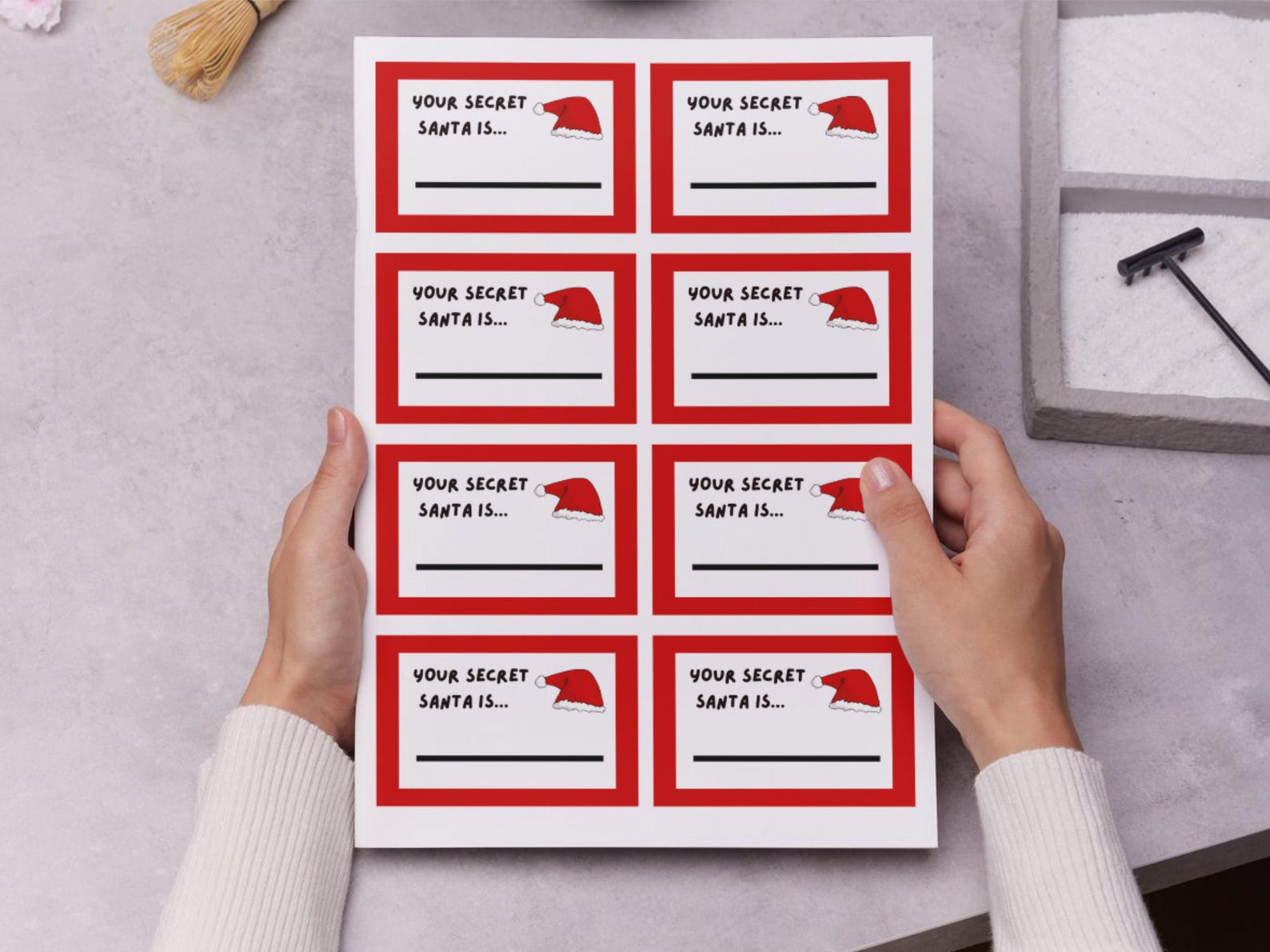 Secret Santa Draw - Cards for Office Party, Printable Gift Exchange, Xmas Gift Swap, Christmas ...