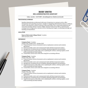 Simple Clean Resume Template for Word,  Easy ATS Friendly Resume, Resume Writing Help, Professional CV, Minimalist Resume