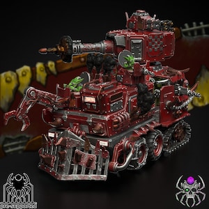 3d printed resin Grimdark 8 legs miniatures 28mm scale heavily Armored Battlewagon/Warwagon SCIFI Ork and Goblin