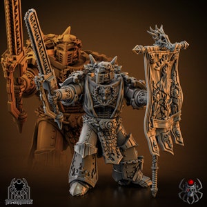 Grimdark Battle Brothers 8legs miniatures Standard Bearer  for various games see description for details