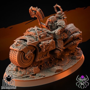 Grimdark Battle Brothers 8legs miniatures Prelate on a bike for various games see description for details