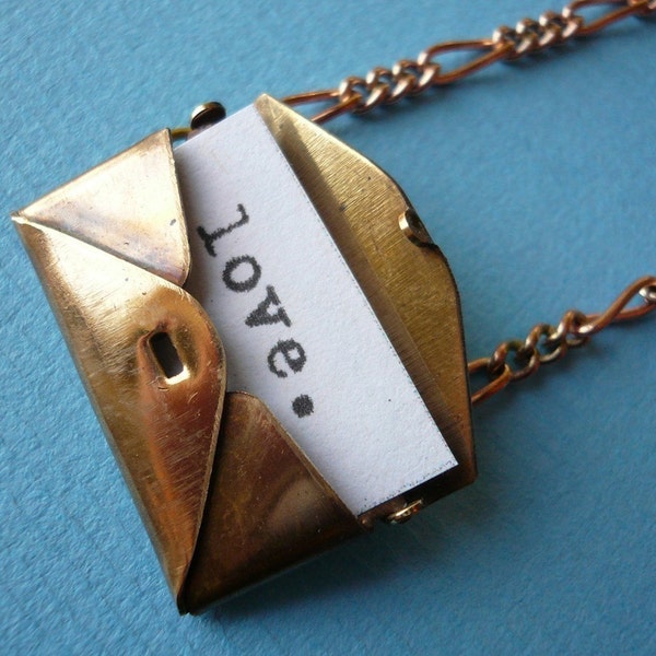 Secret Love Letter - Authentic Vintage Locket Necklace.