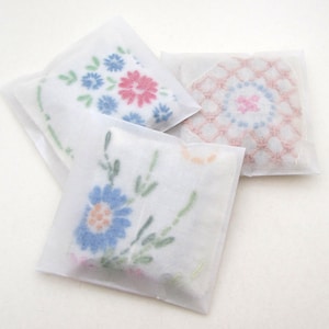 3 Dried Lavender Sachets Embroidered Sachets Stocking Stuffers Vintage Linens Embroidery Packaging Gift For Mom image 7