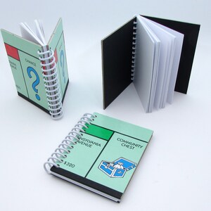 12 Recycled Mini Journal Monopoly Notebook Upcycled - Etsy
