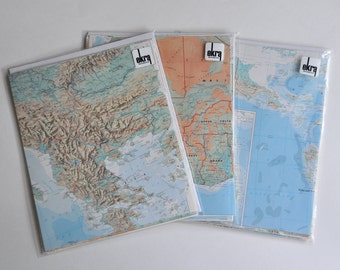 Map Paper Pack Travel Themed Wedding DIY Decorations Large Sheets Map Scrapbooking All Matching