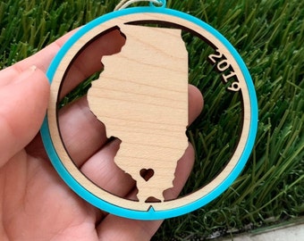 Gift for Graduate Personalized Map State Ornament
