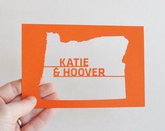Wedding Anniversary Gift Personalized with Map State and Names