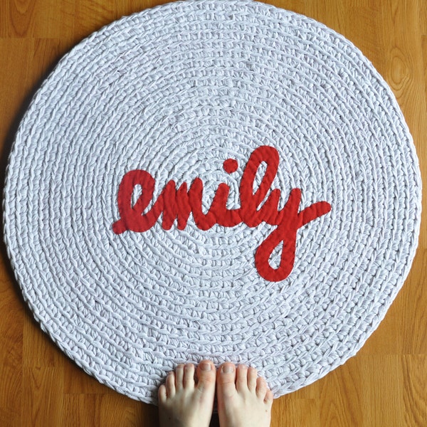 Rag Rug SALE Emily Applique Sample Sale Rug