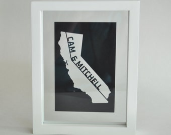 Gift for Couple Gay Wedding Gift Paper Anniversary Wedding Gift Couples Engagement Gift Paper Cut Art