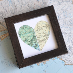 Gepersonaliseerde valentijnskaart voor BFF langeafstandsrelatie ingelijste kaart hartkunst