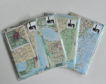 Map Paper Scrap Pack Wedding DIY Decorations Travel Themed Wedding 40+ pieces All Matching Scrapbook
