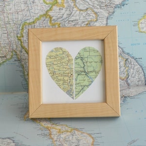 Personalized Gift for Mom Long Distance Map Heart image 3