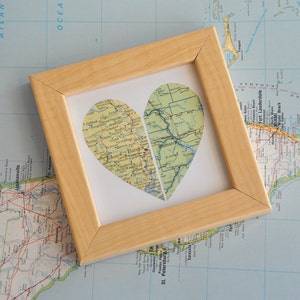 Graduation Gift for Graduate Personalized Map Heart Framed image 2