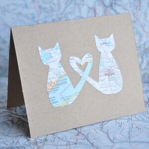 Long Distance Relationship Card Love Cats LDR image 2