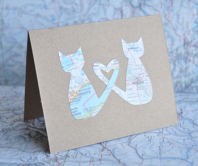 Long Distance Relationship Card Love Cats LDR image 2