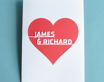 Gay Wedding Card For Couple Personalized for You