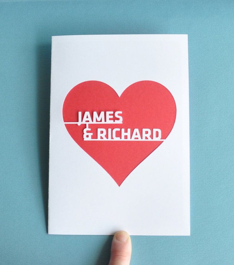 Gay Wedding Card for Couple Personalized for You - Etsy