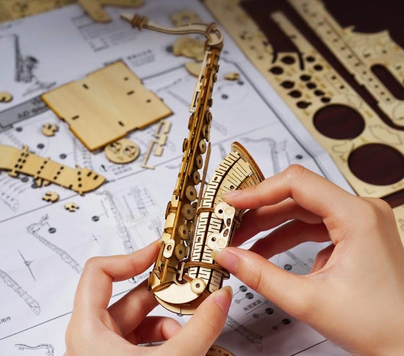 3d Model Craft Rolife Rolife Musicial Instrument Series 3D Wooden Puzzle Robotime DIY Wooden ...
