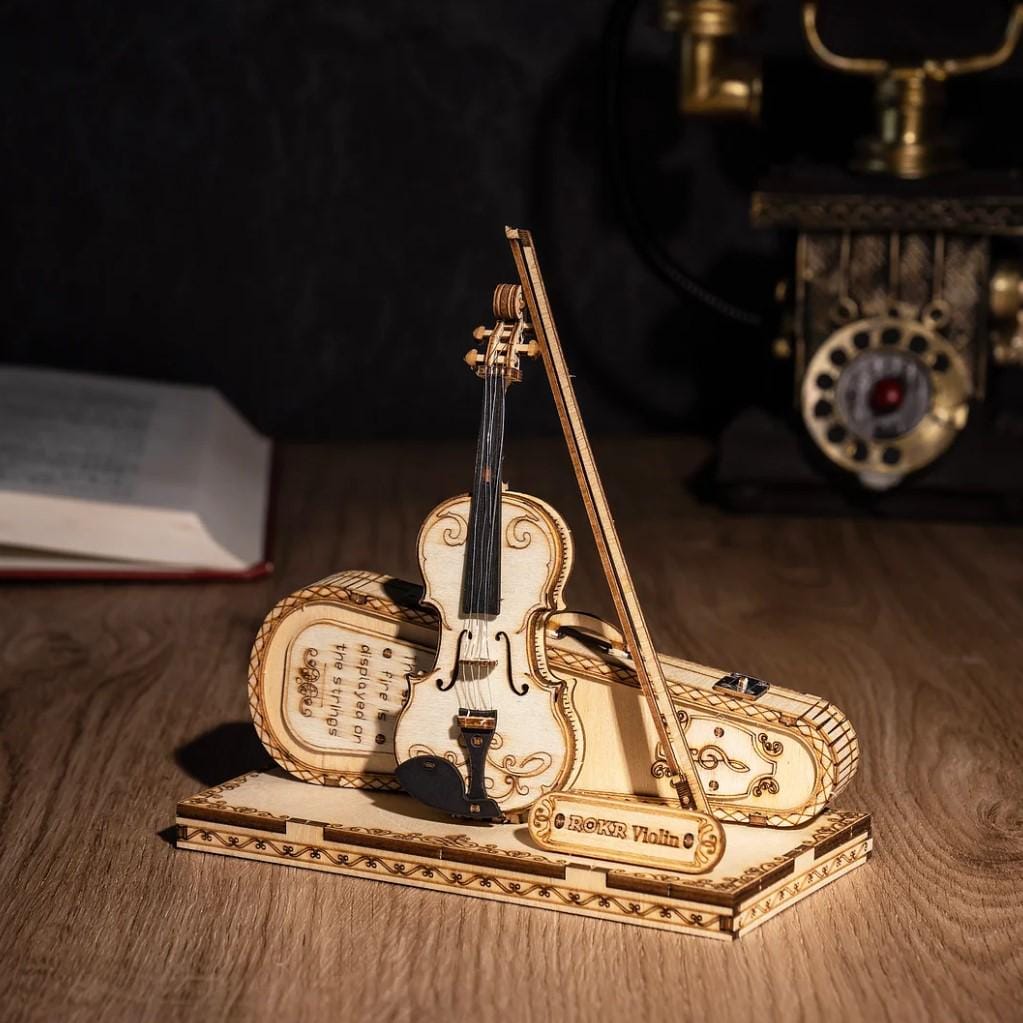 ROKR Violine Capriccio 3D Holzpuzzle DIY Holzmodellbau Kit Handarbeit Geschenk