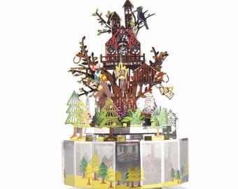 Microworld Forest Rhapsody 3D Metall Puzzle DIY Metallmodell Kit Spieluhr Dekoration Geschenk Art Craft