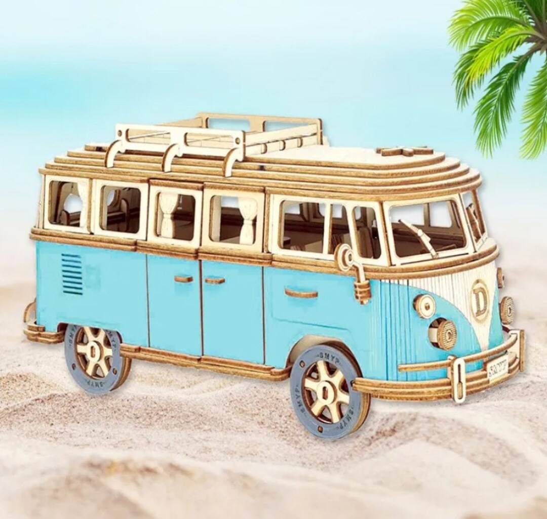 Kigumi Volkswagen T1 Camper Van Vintage Miniature Movable