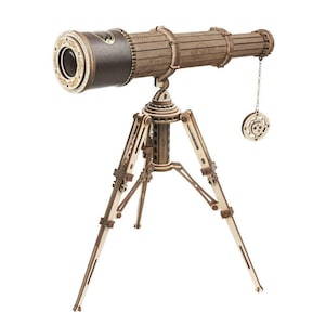 ROKR Monocular Telescope 3D Wooden Puzzle Robotime DIY Wooden Model Kit Handcraft Gift